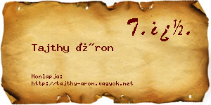 Tajthy Áron névjegykártya