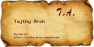 Tajthy Áron névjegykártya
